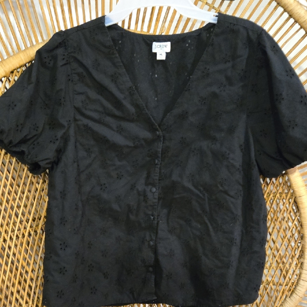 J Crew Eyelet Top